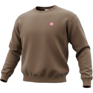 Dunkin Donuts Brown Crewneck Sweatshirt Embroidered DD Logo Mens Medium Pullover